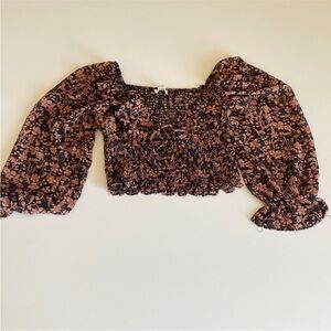 Blush BJ Women's Long Sleeve Crop Top